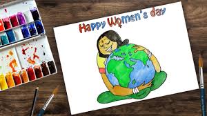 Hand drawn international women's day illustration. Happy Women S Day Drawing Poster How To Draw Womens Day Youtube
