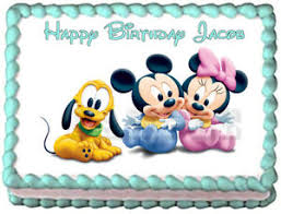 Grab all of your discount party supplies for your birthday parties, baby showers , gender reveals , bridal showers , eid celebrations and more at who wants 2 party and save! Decorations Cake Toppers Mickey Mouse Edible Personalized Icing Cake Topper 1st Birthday Baby Boy Uncut Cake Toppers