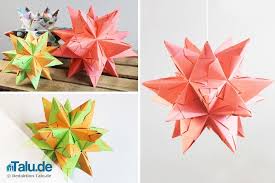 Bascetta Stern Aus Papier Basteln Faltanleitung Talu De Bascetta Stern Basteln Bascetta Stern Basteln