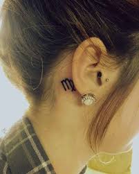 Scorpio tattoo design behind ear tatoeages inkt. 50 Best Virgo Tattoos Ideas Hike N Dip