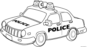 Plusieurs grafignes (c'est un jouet d'enfant), les collants décollent un peu. Coloriage Voiture De Police Facile Simple Dessin Police A Imprimer