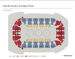 Seating Maps H E B Center