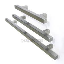 Pi Square Bar Pulls Stainless Steel Brushed Nickel Finish Cabinet Hardware Kitchen Cabinet Hardware Hardware