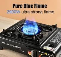 Folding Cassette Stove – Portable Butane Stove With Magnetic Safety Valve,  Stainless Steel, Auto Lock (Khaki) Little Tikes