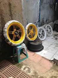 Standar bawaan motor yg stainlish stell. Jasa Cat Velg Motor Anto Aneka Jasa