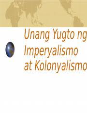Eksplorasyon ng uniberso, outer space exploration, eksplorasyon sa puwang, panggagalugad sa alangaang, eksplorasyon ng kalawakan, panggagalugad ng kalawakan (tl); G8 Unang Yugto Ng Kolonyalismo At Imperyalismo Ppt Unang Yugto Ng Imperyalismo At Kolonyalismo Unang Yugto Ng Imperyalismong Kanluranin Naganap Noong Course Hero