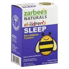 Zarbee S Naturals Children S Sleep With Melatonin Chewable Tablets Natural Grape 30ct Kids Sleep Nature Kids Natural Sleep Remedies