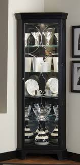 Pulaski Oxford Black Corner Curio Cabinet Muebles De Comedor Muebles De Esquina Estantes De Vidrio
