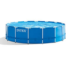 Amazon Com Intex 15ft X 48in Metal Frame Pool Set With Filter Pump Ladder Ground Cloth Pool Cover Garden Out Portable Pools Swimming Pools Pool Cover