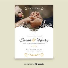 Elegant Wedding Invitation Template Concept Free Vector In 2020 Wedding Invitation Vector Wedding Invitation Templates Engagement Invitations