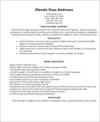 Teacher resume template for word & pages; Foreign Language Teacher Resume Template Myperfectresume