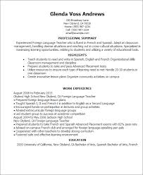 If you would like the fully editable ms word versions of the cv. Foreign Language Teacher Resume Template Myperfectresume
