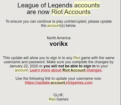 Usernames are now required to be globally the new changes to riot's account system come after the organization announced the expansion of. Seems Like Everyone Is Trying To Throw A New Date Around This Is Just An Email Sent To Everyone With A Riot Account To Make Sure Your Account Is Updated Before The