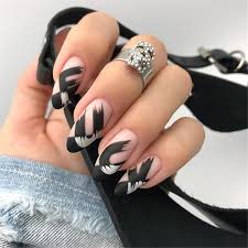 Almond Black Acrylic Nail Designs Elegant Almond Matte Nails Design Ideas Almond Acrylic Nails Spring Nails Matte Nails Design Long Sqau Matte Nails Design Nail Designs Almond Nails Designs