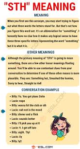 Fair dinkum words and phrases, sent once a week. Sth Meaning What Does Sth Stand For With Useful Examples 7esl