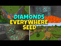 Diamonds in a canyon (image credits: Top 5 Minecraft Pocket Edition Seeds For Easy Diamonds