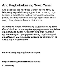 41:10) noong 1956, gayon na lamang ang aming tuwa nang anyayahan kaming maglingkod bilang mga payunir sa ismailia, malapit sa kanal ng suez! Bakit Mahalaga Ang Pagbukas Ng Suez Canal Brainly Ph