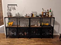 Homebar Made With Two Ikea Fjallbo Cabinets Bars For Home Ikea Furniture Ikea Hack