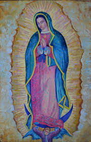 Religious art prints that glow. Virgen De Guadalupe Our Lady Virgin Mary Pintura Por Magdalena Walulik Artmajeur