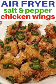 With Only A Few Ingredients These Air Fryer Chinese Salt Pepper Chicken Wings Are Big On Fla Stuffed Peppers Salt And Pepper Chicken Chicken Stuffed Peppers