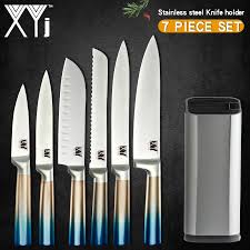 If placed and removed from the strip properly, minimal contact is made with the sharp edge, which prevents dulling. Xyj 7pcs Stainless Steel Kitchen Knives Set Gradient Handle 7cr17 Sharp Blade Cooking Chef Knives 8 Knife Holder Stand Tools Knife Sets Aliexpress