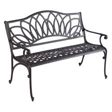 Alfresco Home Wisteria 4 Ft Cast Aluminum Garden Bench Aluminium Outdoor Furniture Outdoor Bench Outdoor Garden Bench