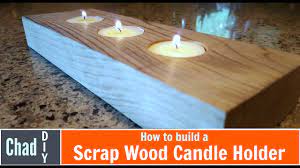 Wooden candle holder that has pocket for matches so you allways have. Scrap Wood Candle Holder Youtube