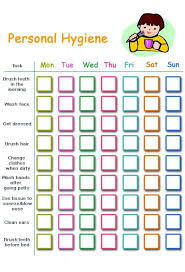 hygiene chart for kids for american heritage girls be the