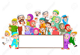 Sebagai seorang muslim saling berbagi. A Big Muslim Family Are Gathering Near The Blank Board Stock Photo Picture And Royalty Free Image Image 120724430