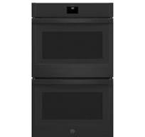 GE Appliances 2-Piece Kitchen Package with Black 30" Smart Built-In Double Wall Oven and Stainless Steel 30" Gas Cooktop