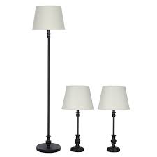 Shop for floor lamps in lighting & light fixtures. Better Homes Gardens Traditional 3 Piece Table And Floor Lamp Set Bronze Walmart Com Walmart Com