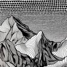 Black And White Drawings Of Nature Artist Draws Countless Lines And Dots To Capture The Majestic Beauty Of Mountains Mountain Drawing Drawings Nature Drawing