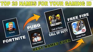 Rank & clash squad game play with subscriber in evening from 6 pm. Top 20 Cool Best Names For Your Gaming Id Pubgm Codm Freefire Fortnite Gameplay Wala Youtube