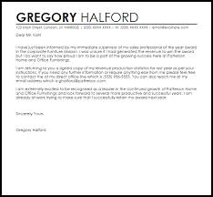 Award Acceptance Letter Example Letter Samples Templates