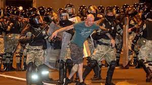 On monday, the interior ministry confirmed police fired stun. Thousands Of People Protest After Lukashenko Landslide Win In Belarus Election World News Sky News