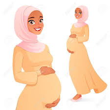 Beautiful Muslim Smiling Pregnant Woman In Hijab Full Length Royalty Free Cliparts Vectors And Stock Illustration Image 112177263 See more ideas about mother clipart, kids clipart, clip art.