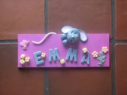 Emma Plaque De Porte Clay Design Crafts Polymer Clay