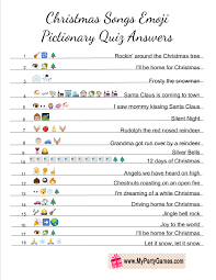 A lot of individuals admittedly had a hard t. Free Printable Christmas Songs Emoji Pictionary Quiz Answer Key Printable Christmas Games Christmas Song Games Fun Christmas Party Games