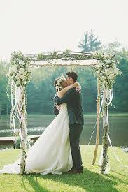 Years ago, a wedding arch had a standard size, width, and color. 36 Wood Wedding Arches Arbors And Altars Weddingomania