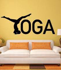 Yoga Wall Stickers Zen Healthy Lifestyle Woman Girl Meditation Vinyl Decal Ig2442 Yoga Wall Wall Stickers Home Decor Zen Wall