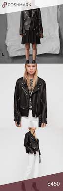Allsaints Billie Oversize Black Leather Jacket Classic Jacket Jackets Clothes Design