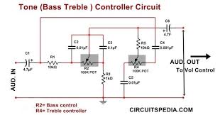 Bass Treble Tone Control Circuit Using Opamp Audio Tone Control Circuit Circuit Diagram Circuit Electronic Circuit Design
