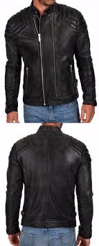 Men Coats And Jackets New Stylish Black Mens Genuine Lambskin Leather Jacket Slim Fit Biker Coat 104 Buy It Now Only 119 99 Moda Uomo Moda