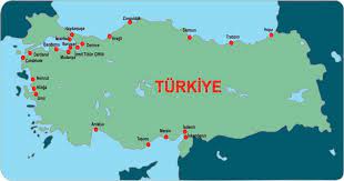 Je paspoort of id kaart moet nog minstens zes maanden geldig zijn als je in turkije aankomt. Havens In Turkije Kaart Kaart Van Turkije Poorten West Azie Azie