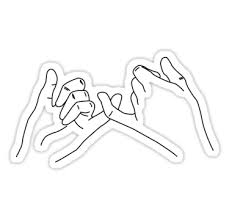 Black And White Aesthetic Stickers Png Pinky Promise Sticker By Savagedesigns Bubble Stickers Hydroflask Stickers Aesthetic Stickers