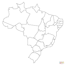 When the online coloring page has loaded, select a color and start clicking on the picture to color it in. Outline Map Of Brazil With States Super Coloring Map Brazil Map Map Printable