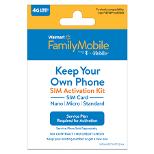 Walmart Family Mobile Bring Your Own Phone Sim Kit T Mobile Gsm Compatible Walmart Com