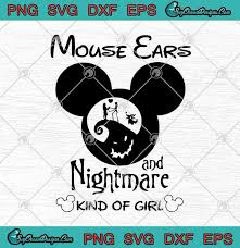 You can import these files to a number of cutting machine software programs, including cricut design space, silhouette studio, and brother svg cut file & font downloads are 100% free for personal use. Mickey Mouse Ears And Nightmare Kind Of Girl Svg Png Eps Dxf Disney Svg Cricut File Silhouette Art Svg Cricut Silhouette Svg Files Cricut Svg Silhouette Svg Svg Designs Vinyl Svg
