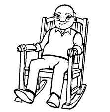 Don't you think santa looks a bit here's a coloring image of the adorable mrs. Grandfather Sitting Rocking Chair Coloring Pages Color Luna Happy Birthday Grandpa Coloring Pages Family Coloring Pages