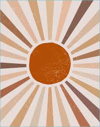 Wallpaper for computer | tumblr. Large Sun Art Print Abstract Sun Wall Art Sun Rays Circle Etsy Aesthetic Boho Wallpaper Neat